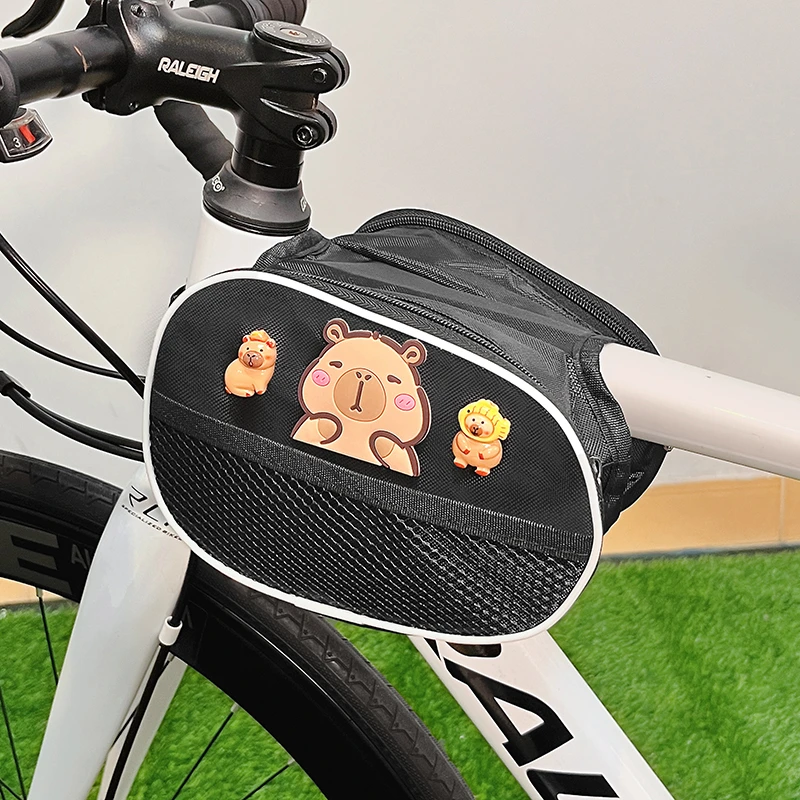 自行车包上管包可爱卡通卡皮巴拉高颜值公路车山地车前梁包手机包
