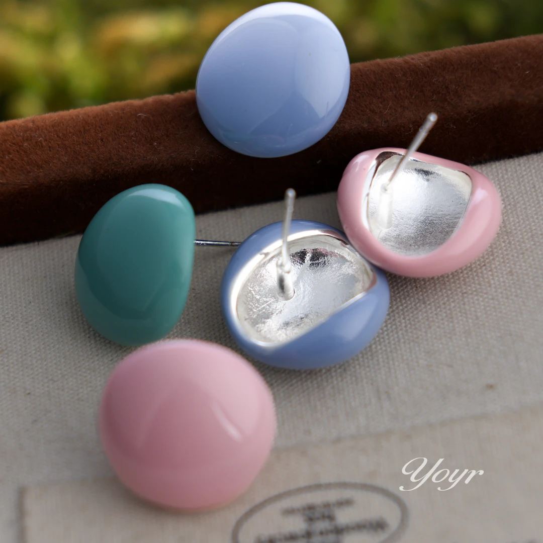 YOYR 黄铜耳饰 缤果软糖耳钉轻奢高品质糖果色2025春季新款百搭女