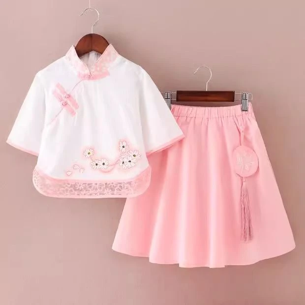 儿童古装汉服中国风超仙襦裙女童古风连衣裙宝宝唐装套装飘逸春夏