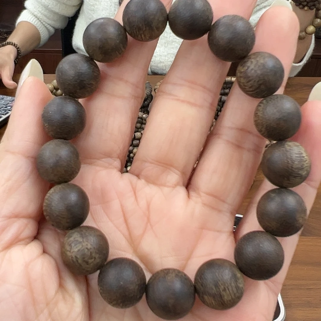 A***⁸沉香手串沉香海南紫棋1.2圆珠单圈多样性发一20