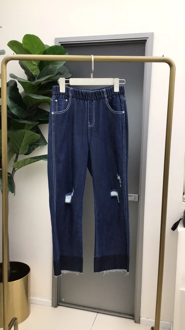 水淼夏季八分牛仔裤 7220