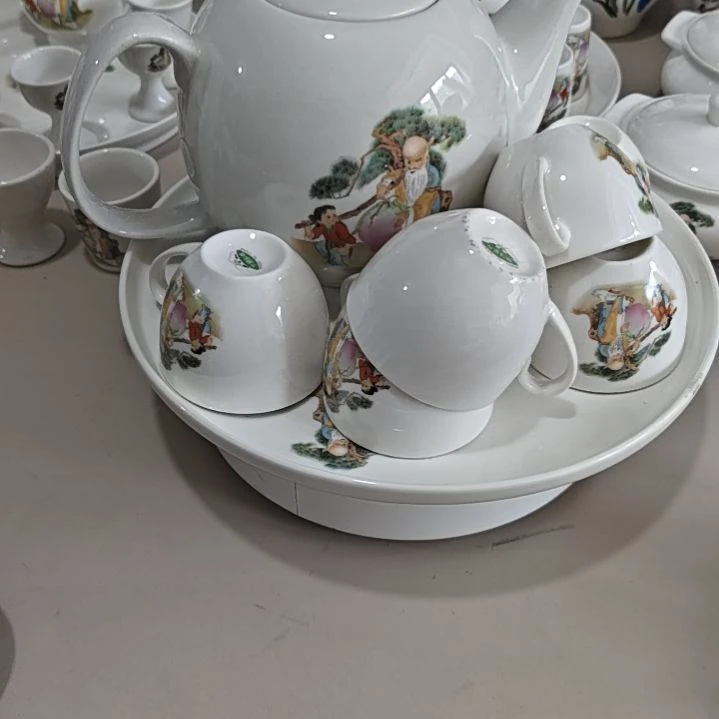 瓷片开*果陶瓷制品复古一套杯6