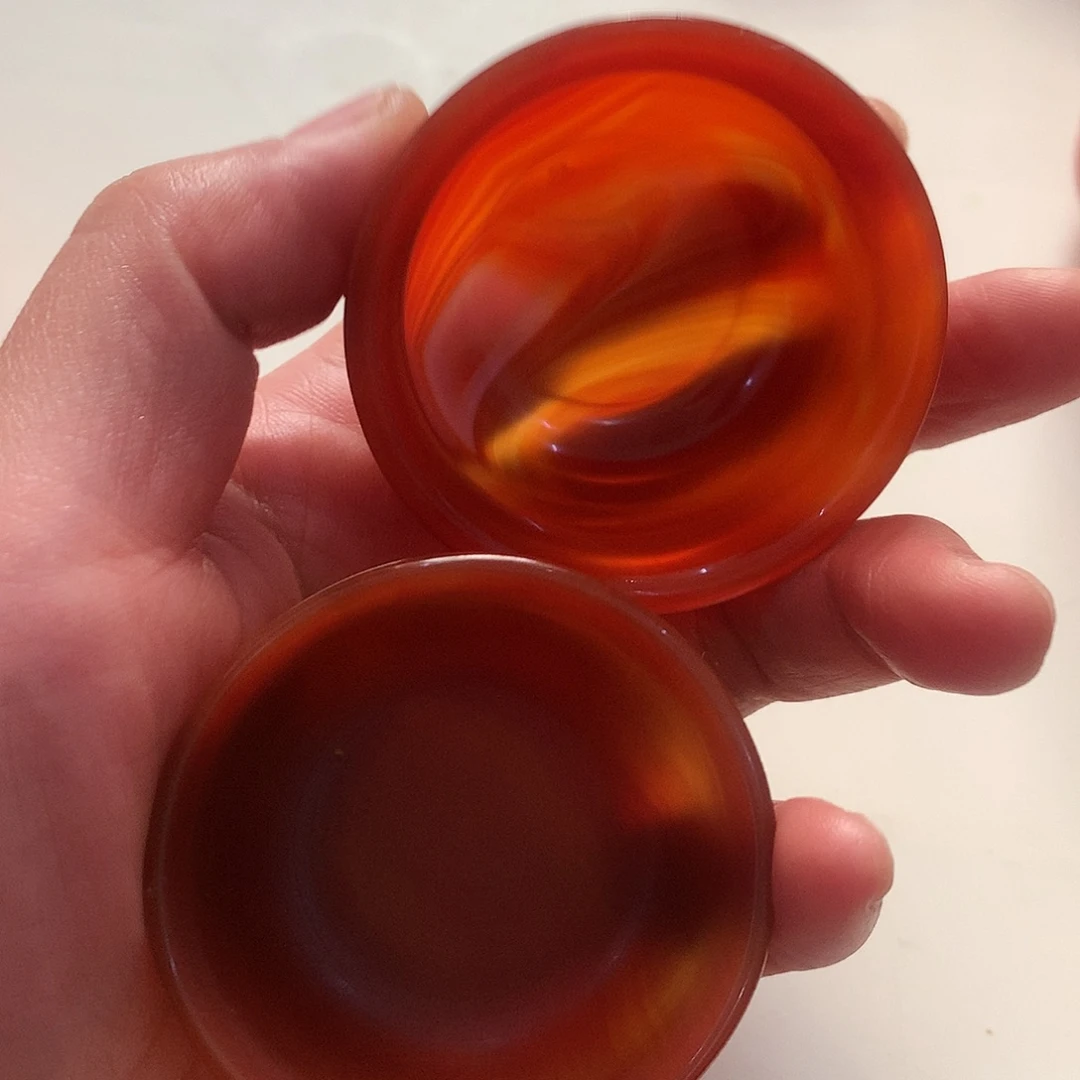 淡***然玛瑙/玉髓未镶嵌碗