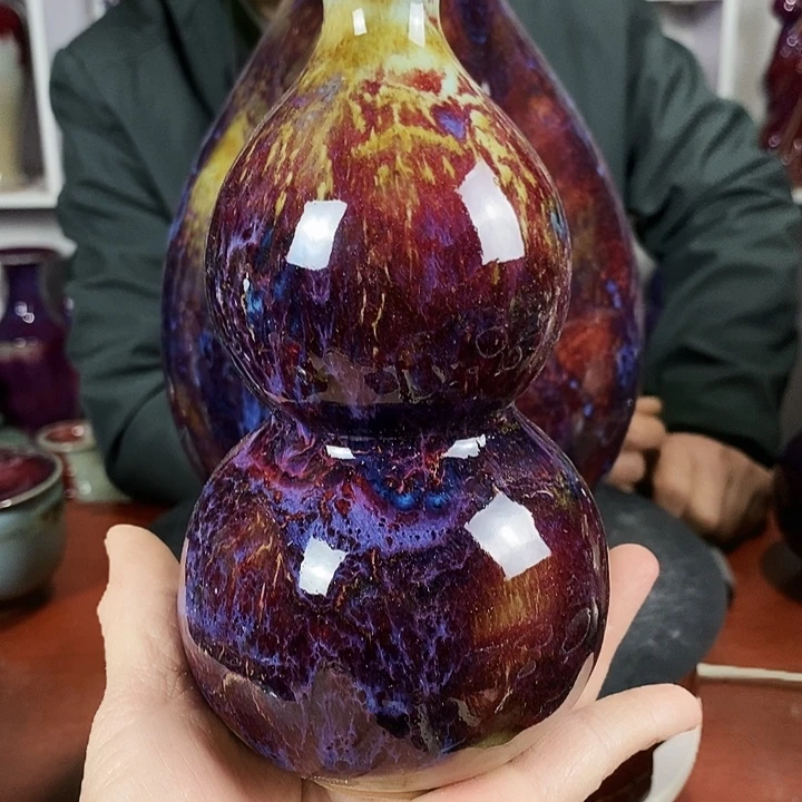 格***人尚峰钧窑作品葫芦瓶