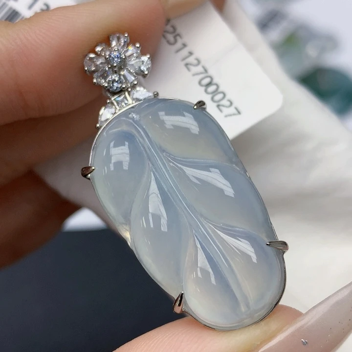 翡翠银S925镶嵌颈饰