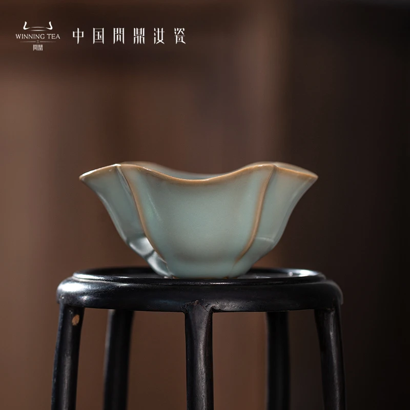 问鼎格物问鼎汝瓷鼎峰系列天青壬寅银杏杯