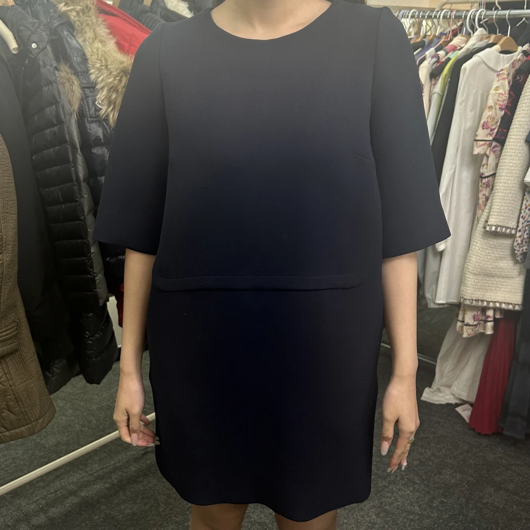 99新 MARNI HZ玛尼深蓝色连衣裙40码 h136二手奢侈品