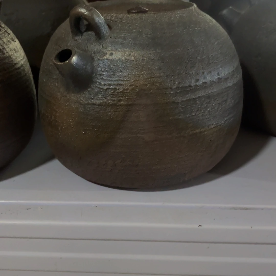 清***界柴烧藤编提梁壶1.2升容量无字发顺丰