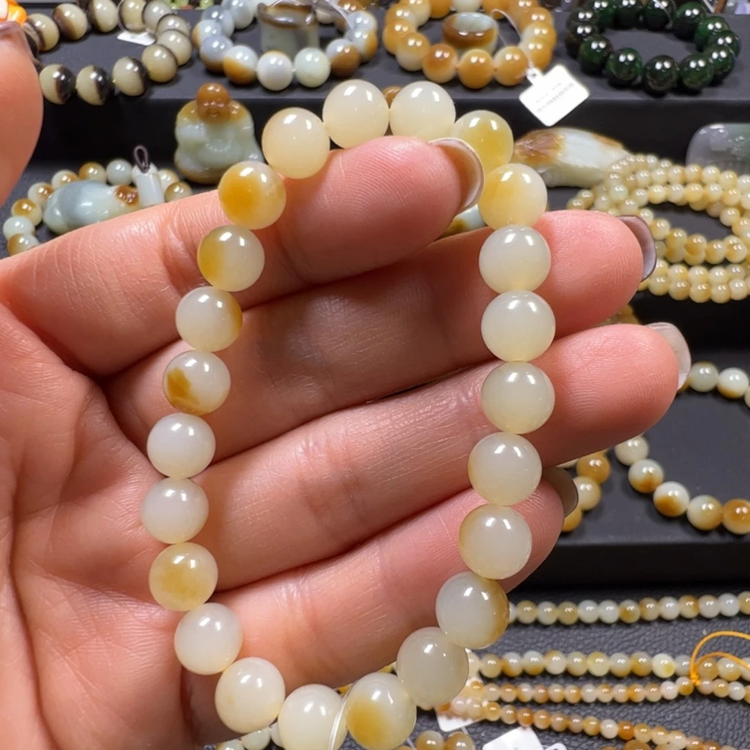 和田玉未镶嵌手链卡8