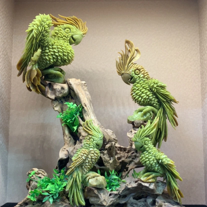 【闪购商品】未镶嵌蛇纹石玉摆件覆膜