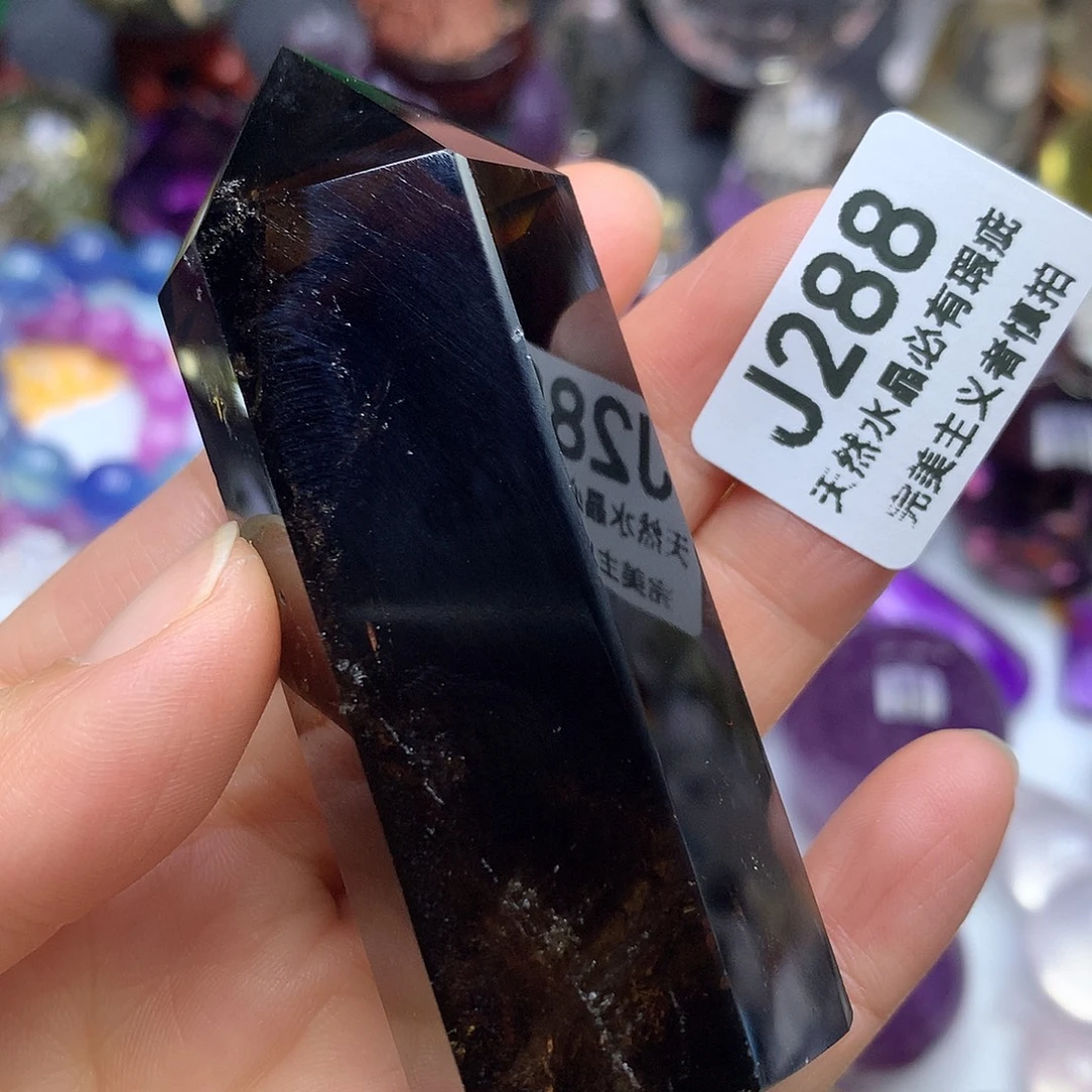 未镶嵌珠宝半成品水晶黑水晶原石摆件