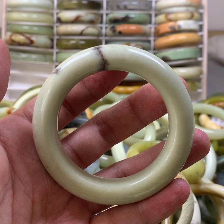 蛇纹石玉手镯未镶嵌耀*～