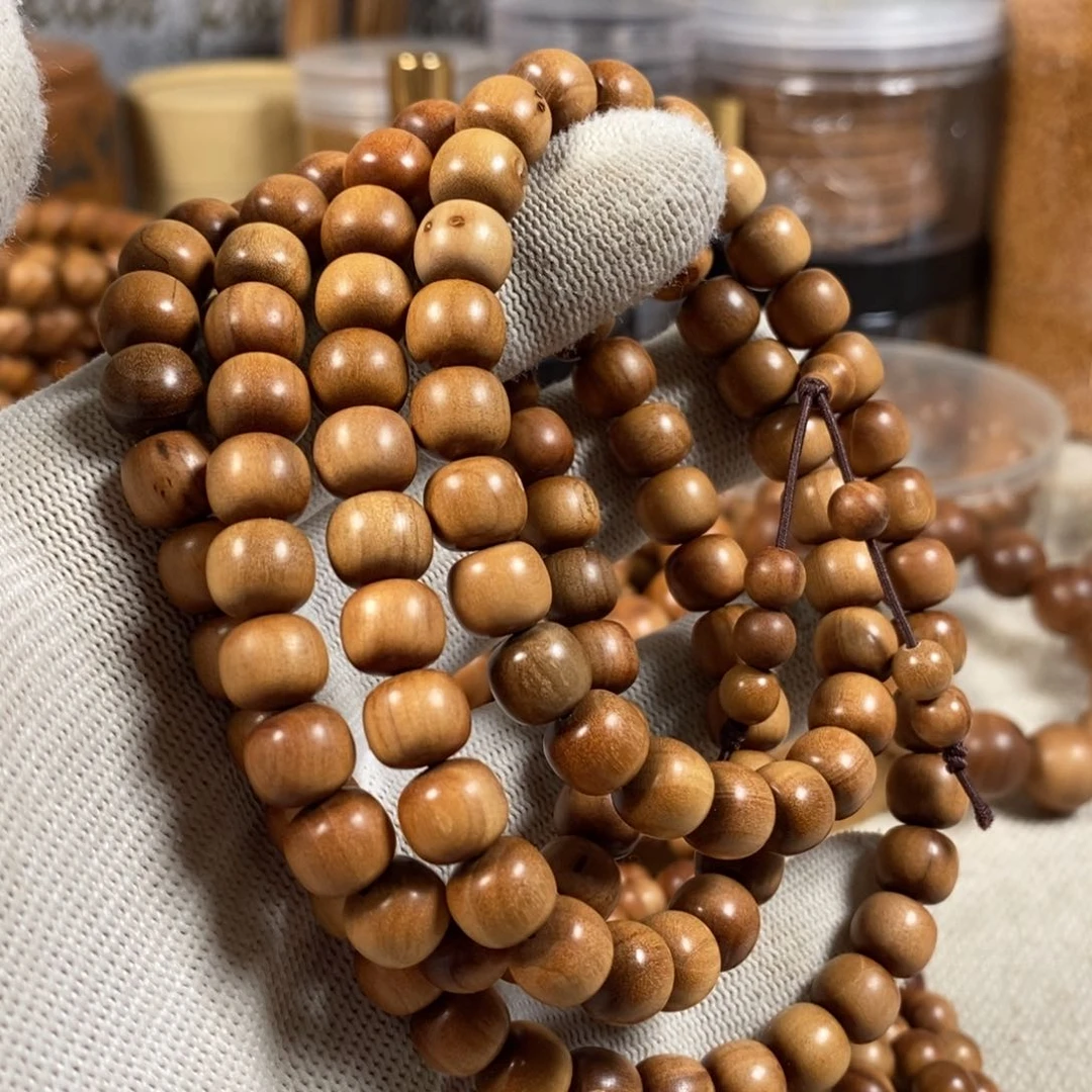 檀香木手串/手链8×9多圈瑕疵串 迈索尔