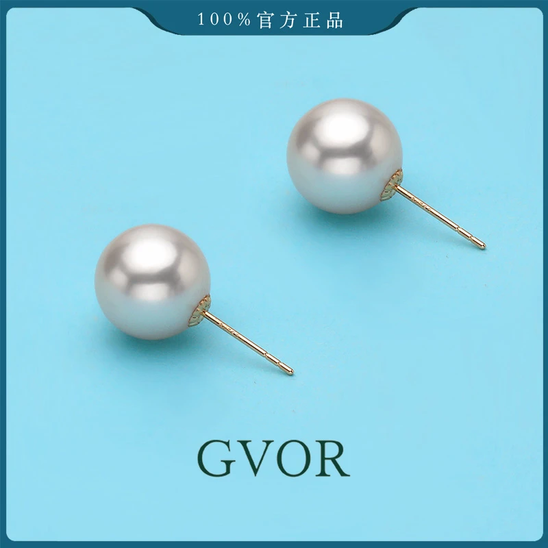 【销冠明星产品丨好物】18K正圆白珍珠耳钉 10-11mm C1191