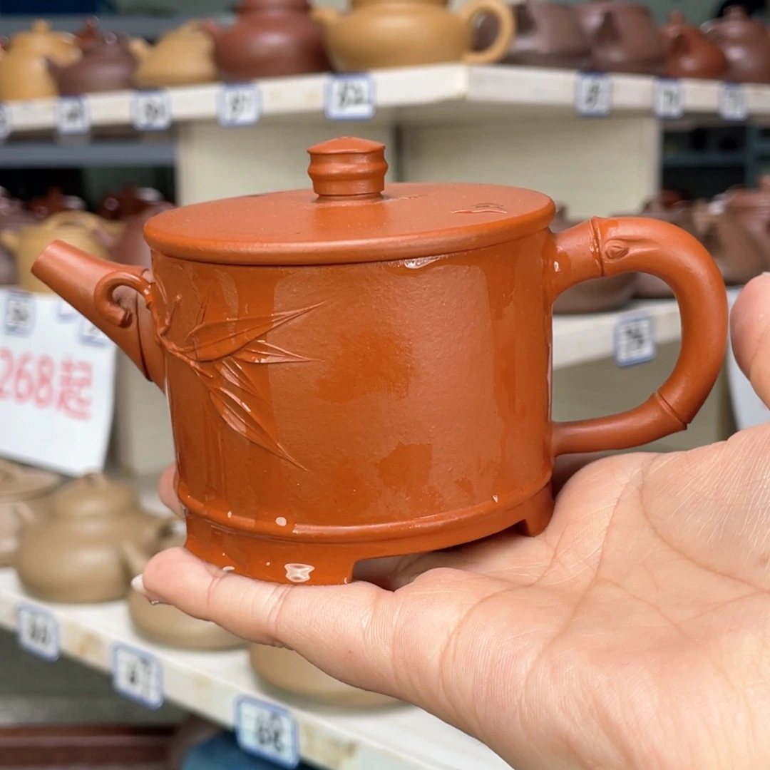 紫砂茶壶赵庄朱泥全手150毫升