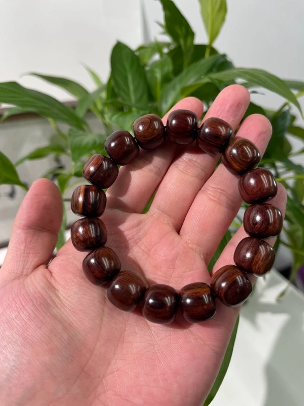 年终新品放漏 沉水级精品 13/14mm/16颗 海南黄花梨 料子细腻