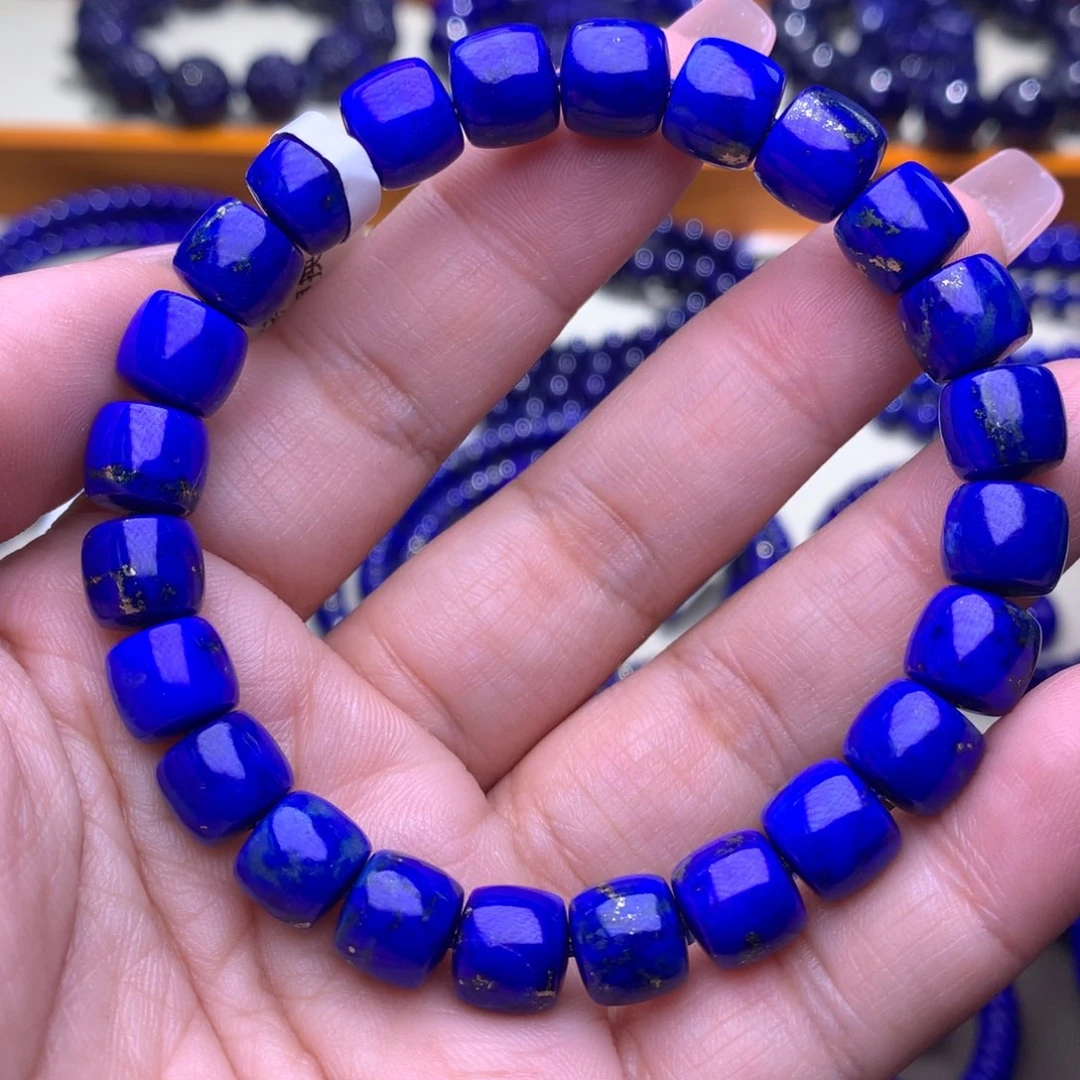 青金石未镶嵌手串9m