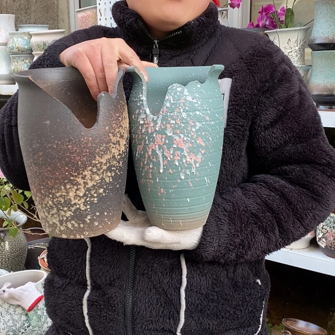 花盆紫砂口15高25福利俩个