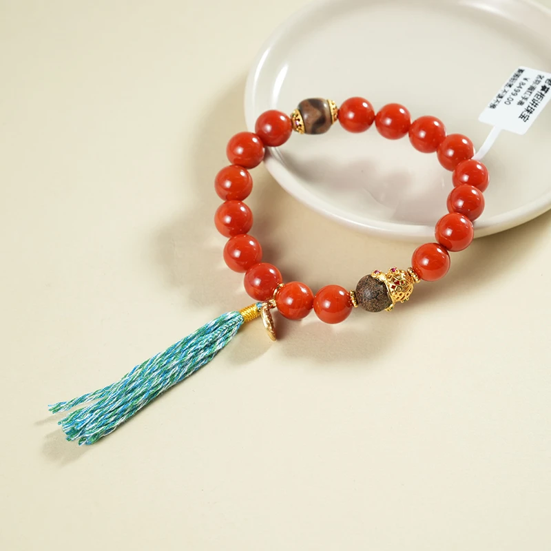 【老掌柜讲珠宝】南红虎牙手串 AVL011211