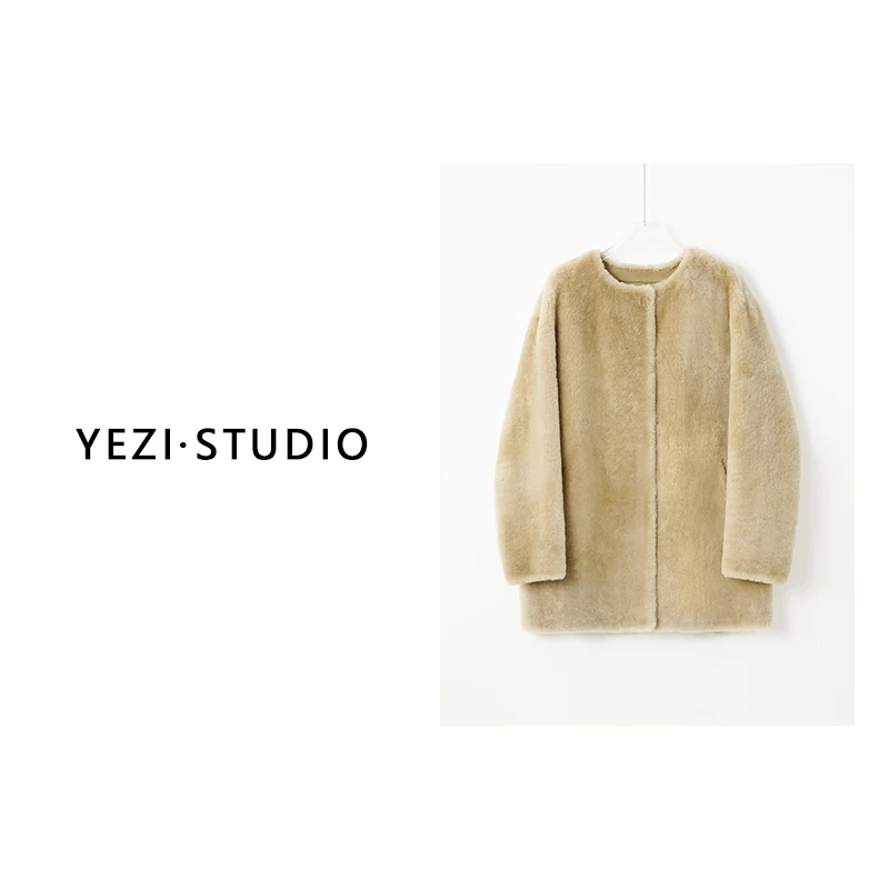 【现货速发】【黑玫瑰】澳洲進口美利奴皮毛一体皮草25330015