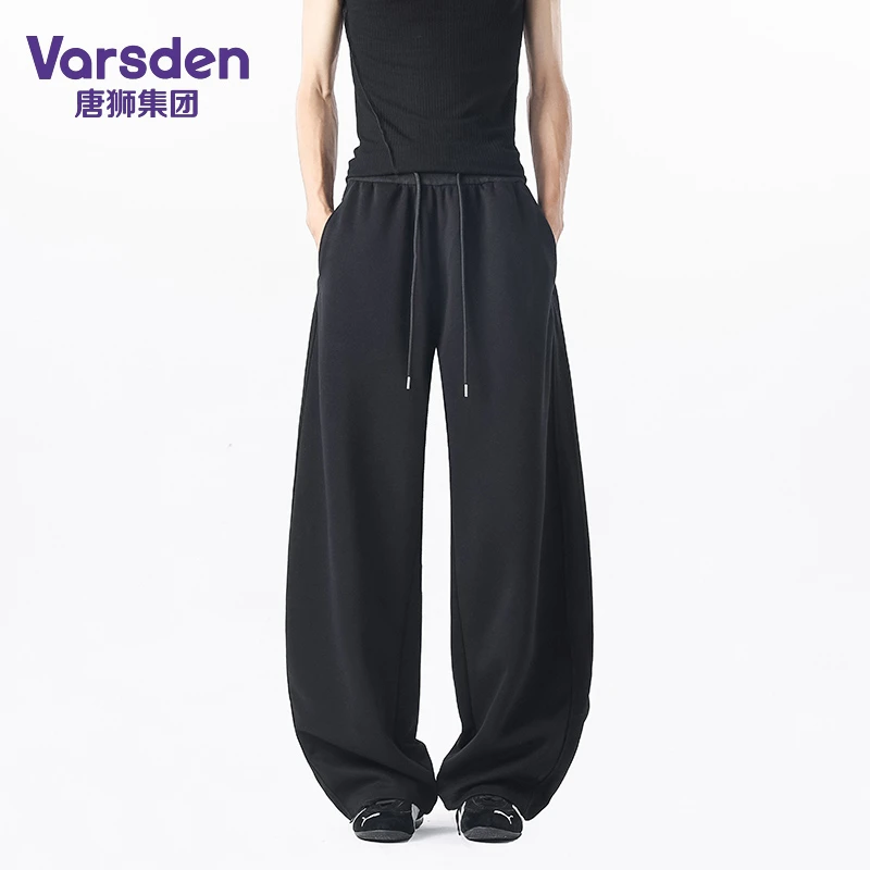 唐狮集团Varsden潮牌美式显瘦垂感秋季弯刀休闲裤宽松百搭裤子男