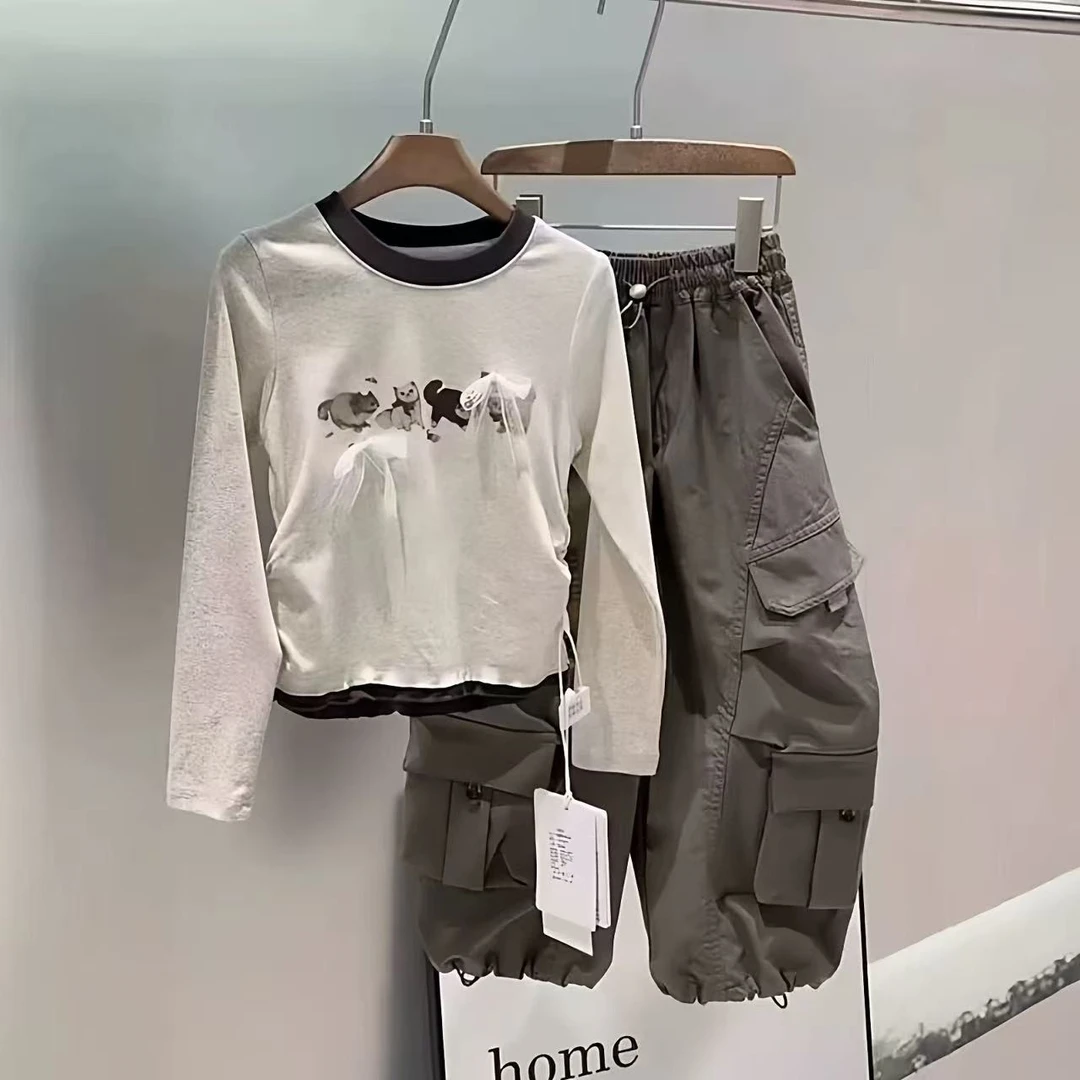 【2025秋季新款】韩版潮流儿童工装休闲裤U2661