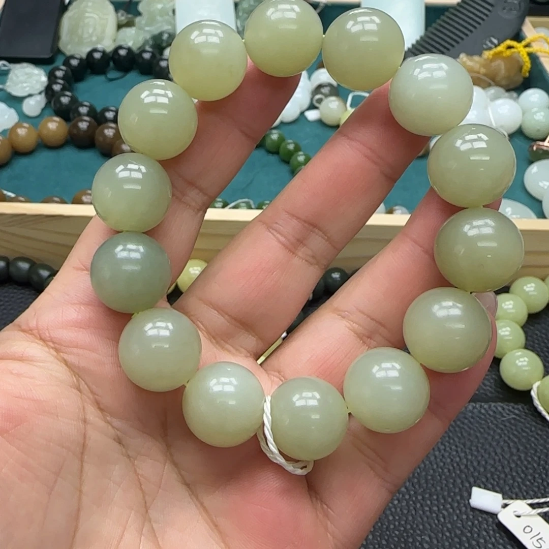 和田玉未镶嵌手链16