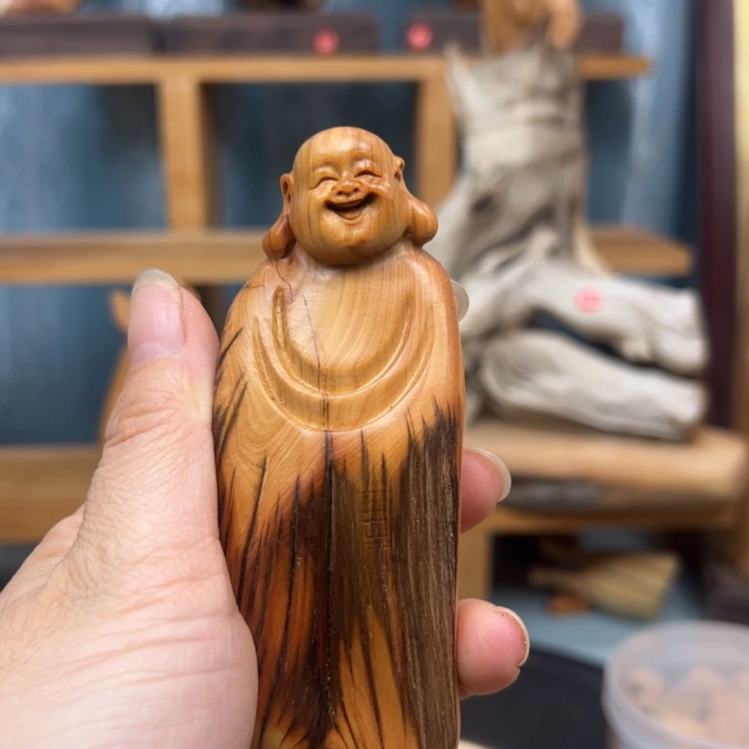 木崖柏木摆件手把件