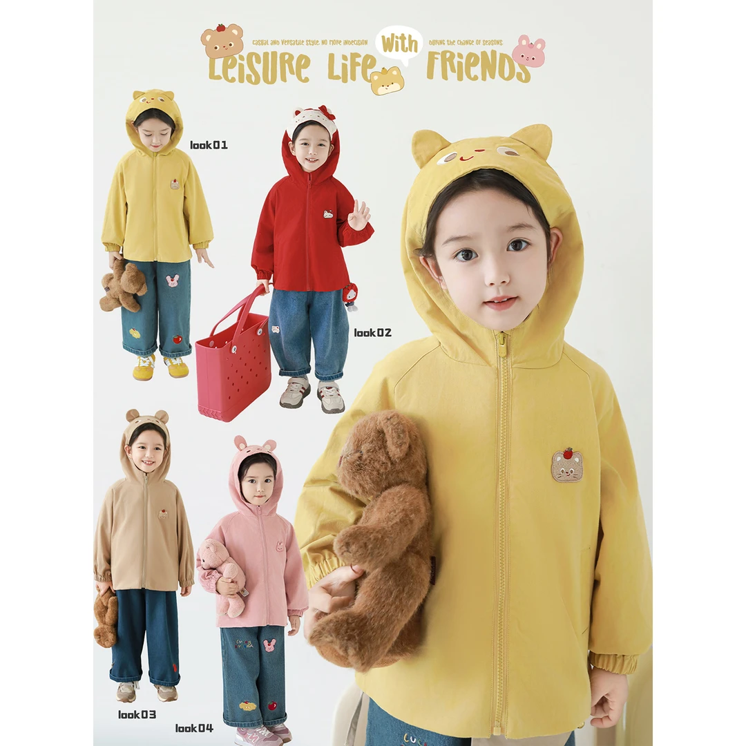 YOEHYAUL/幼悠幼悠卡通秋贰波外套Q4585 Q4585-1 Q4585-2 Q4585-3