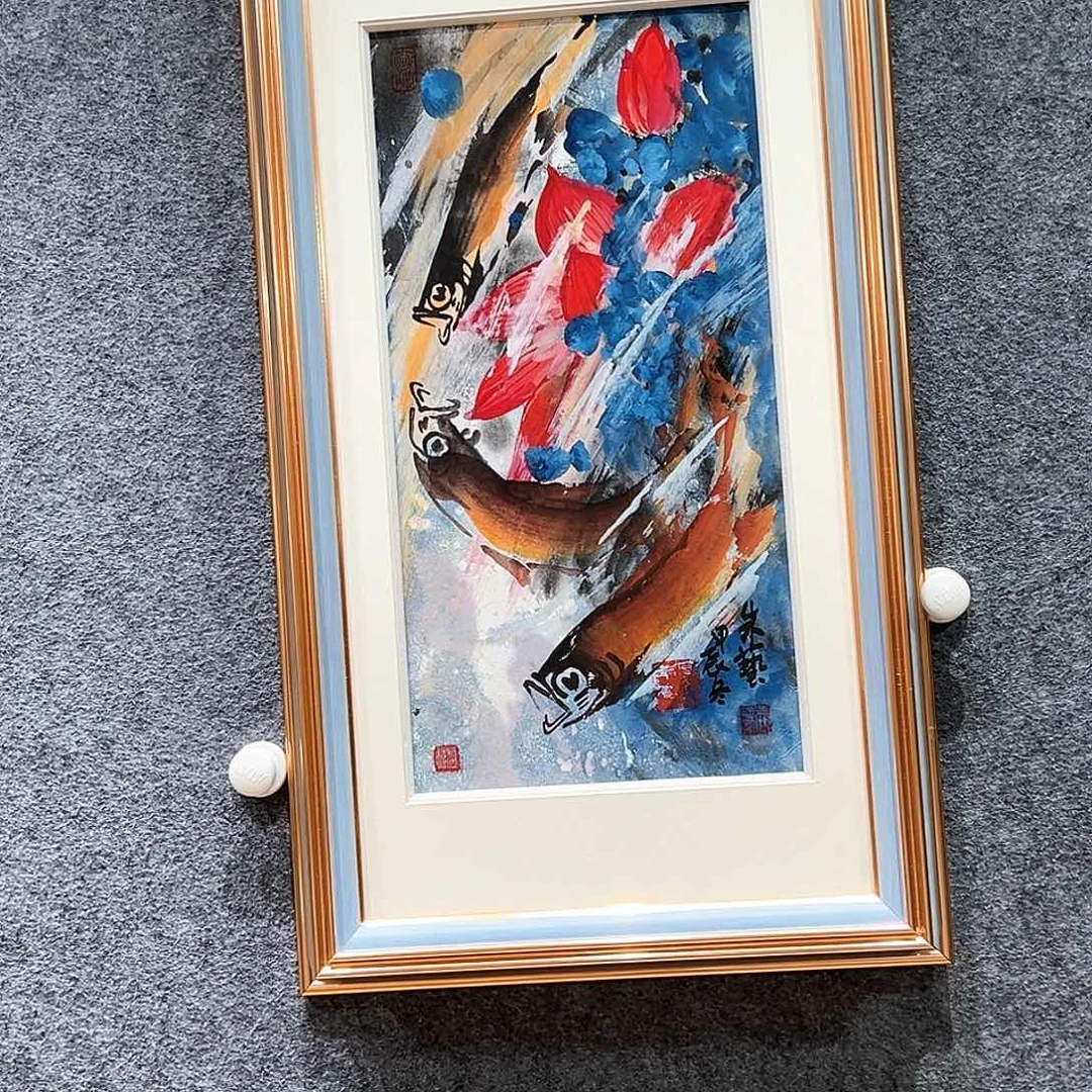 国画纯手绘画心原创
