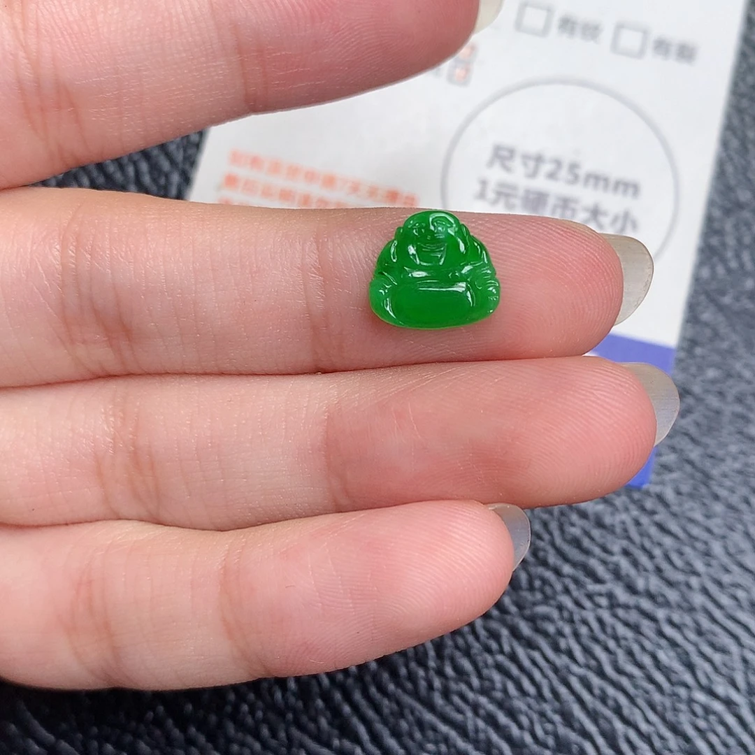 翡翠未镶嵌颈饰天然缅甸a货翡翠佛公