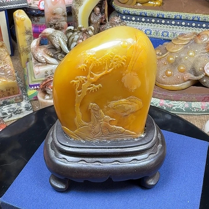 寿山石印石回流印章