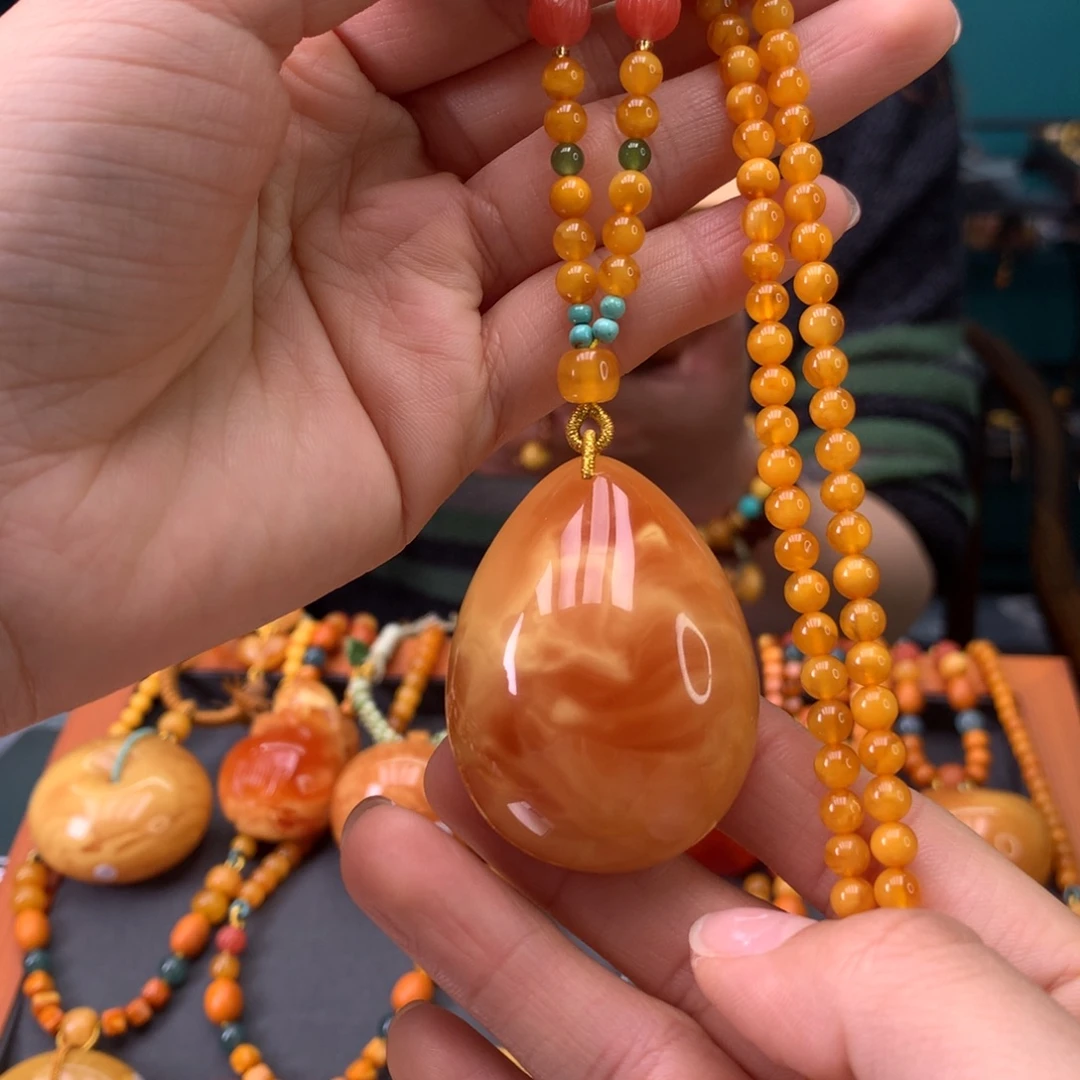 蜜蜡未镶嵌颈饰天然