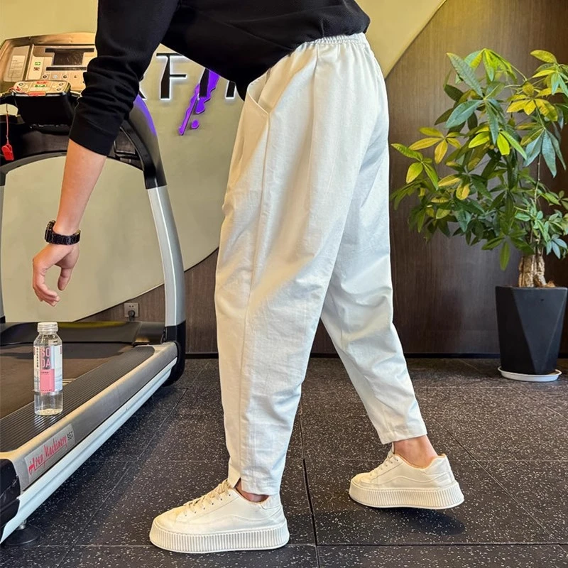 仓石一树休闲裤男士夏季薄款2025新款速干运动九分裤轻奢痞帅男装