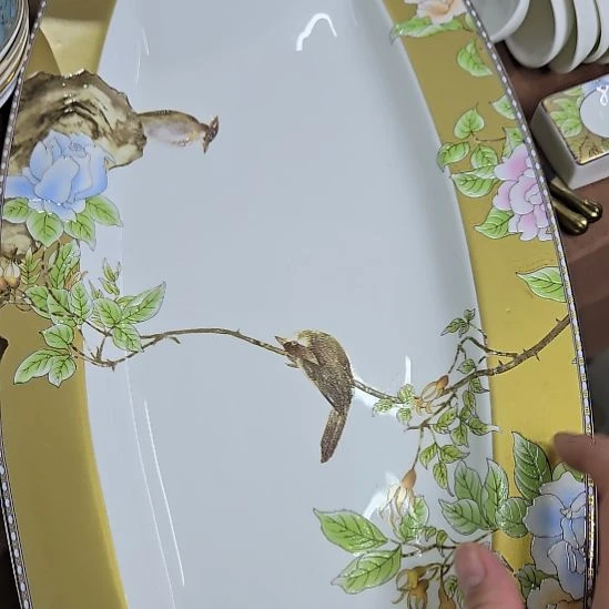 瓷片瑕疵琴瑟和鸣鱼盘一个6666666