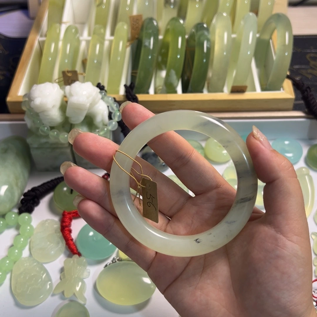 蛇纹石玉合金手镯特价饰品不退不换