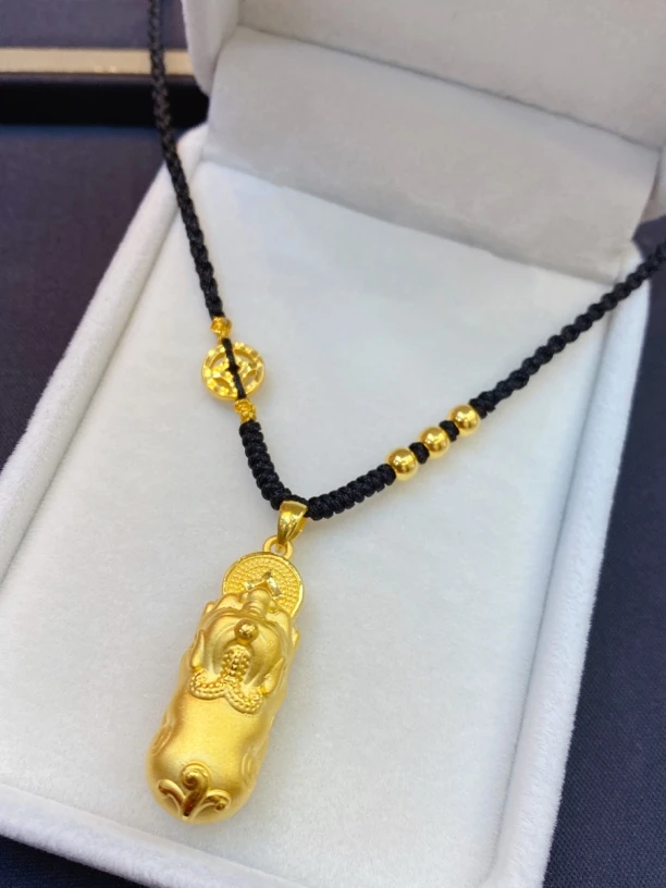 足金999貔貅编绳项链