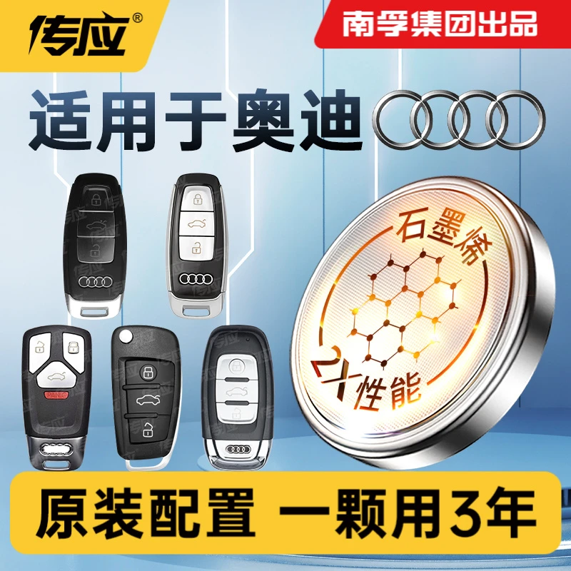 【适用奥迪】南孚传应RS3RS4RS5RS6RS7新能源专用汽车钥匙纽扣电池