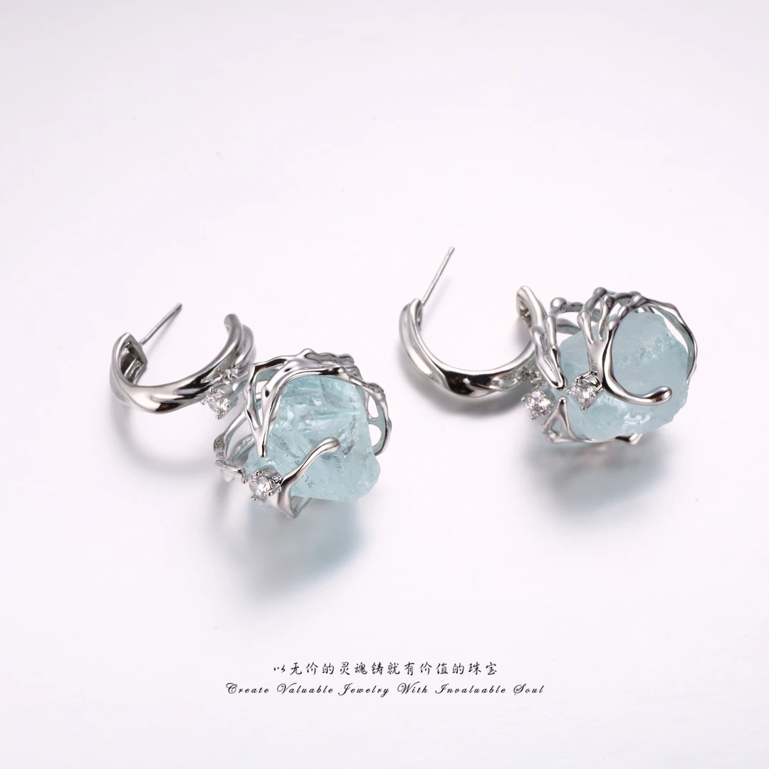 铜合金锆石耳饰 【Lisa Nik】美·镶嵌轻奢个性耳环 LSK-C-32418