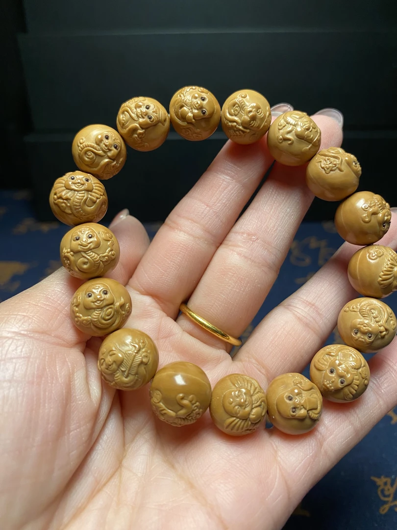 【金蛇送福1.3】正宗猴头核桃手工雕刻精品文玩手串全品无瑕