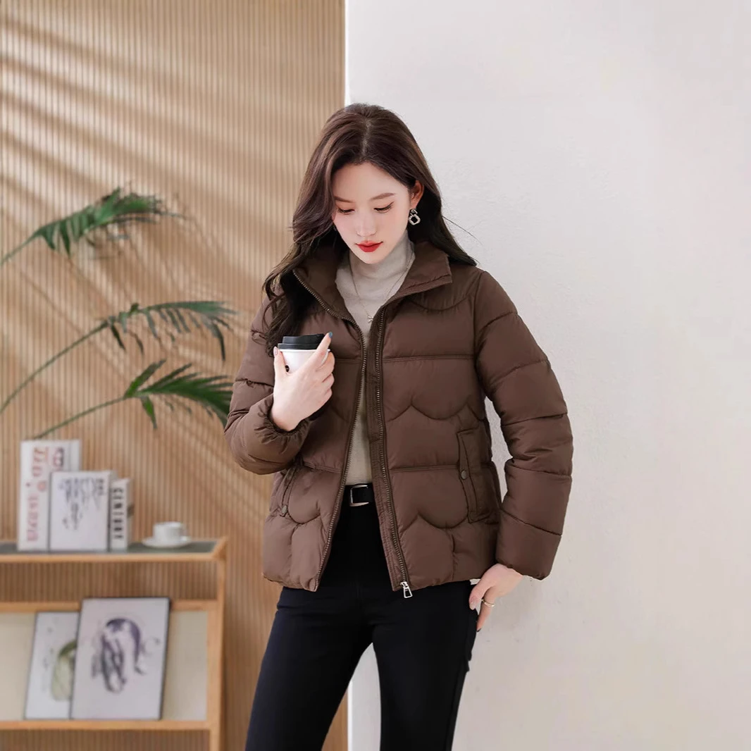 立领棉服女短款2025年冬季新款高级感小个子上衣加厚棉袄保暖外套