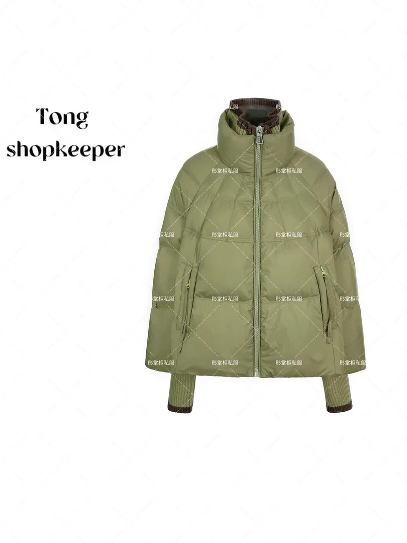 QJ/彤掌柜1682606 冬款2025新款厚实版型内收拼接设计时髦羽绒服