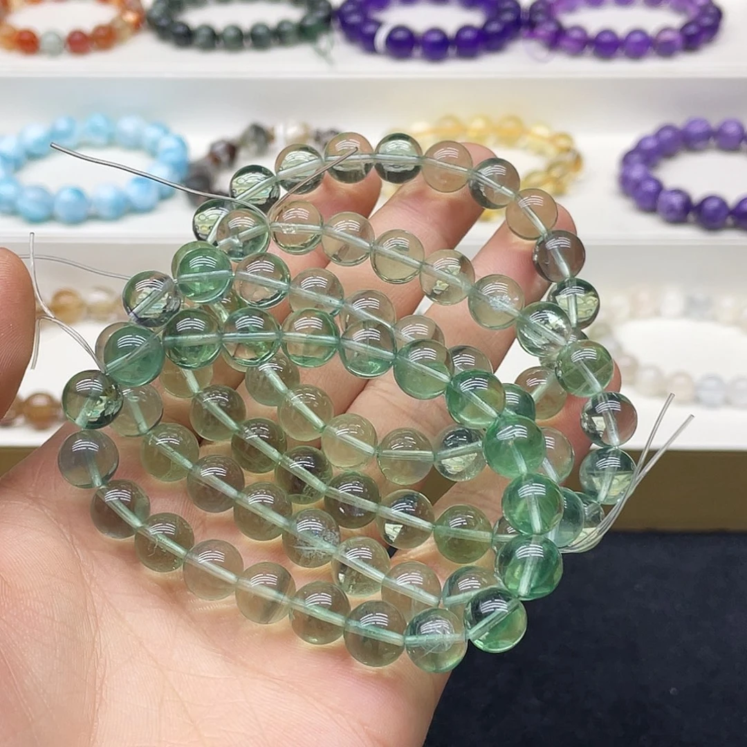 水晶手链未镶嵌萤石9.5多样性任发其一