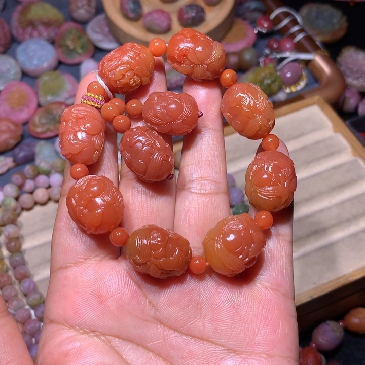 玛瑙/玉髓未镶嵌手链盐源玛瑙