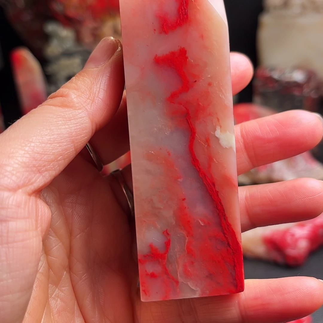 巴林石印石鸡血石方章