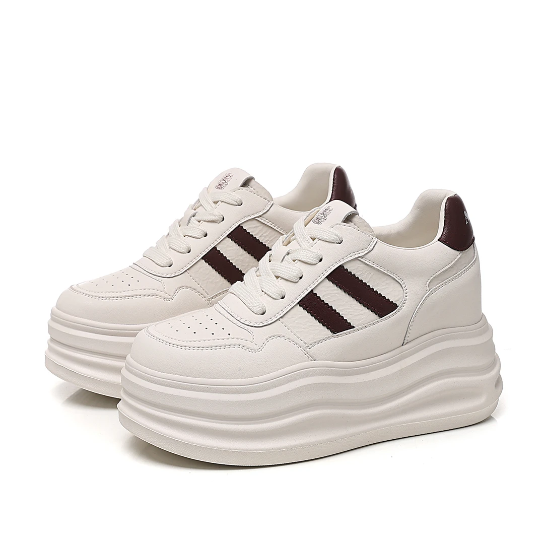 增高9CM2025新款女鞋時尚百搭厚底小个子休闲小白鞋3660