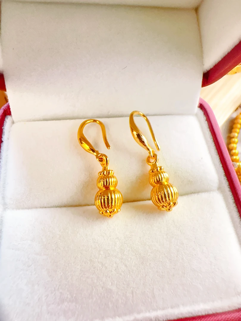 耳饰 古法精工葫芦耳环40132