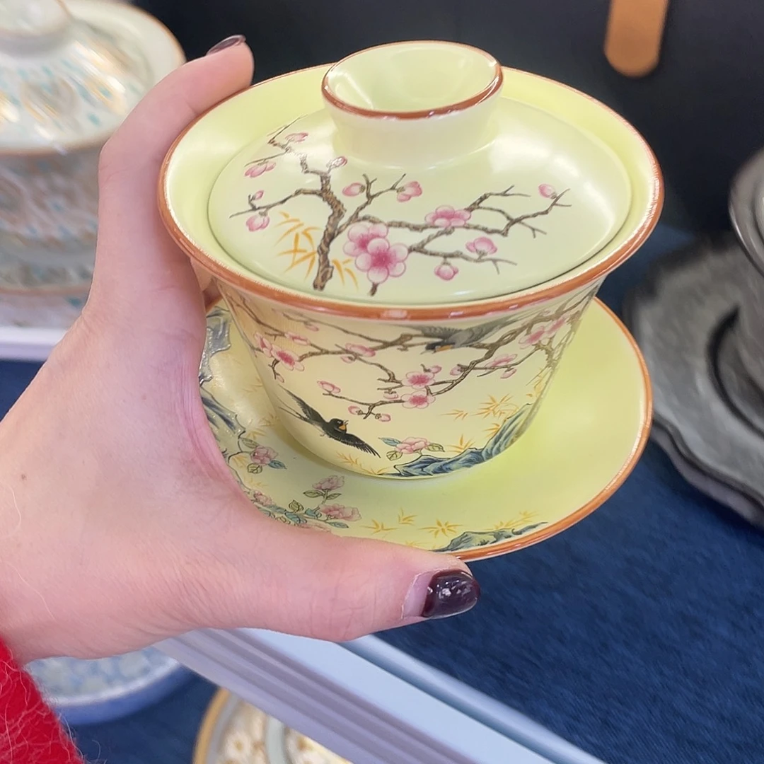 陶景德陶瓷盖碗茶具