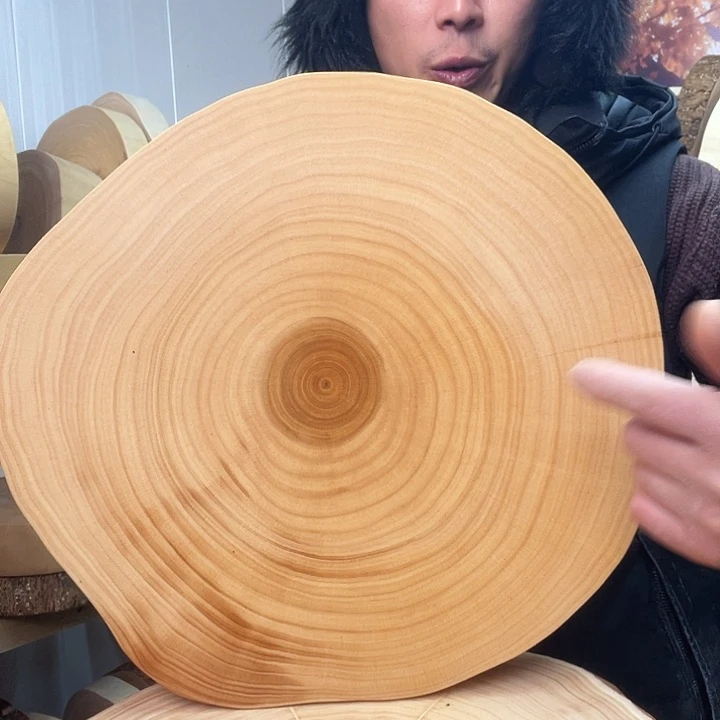 木A银杏木菜板原木整切