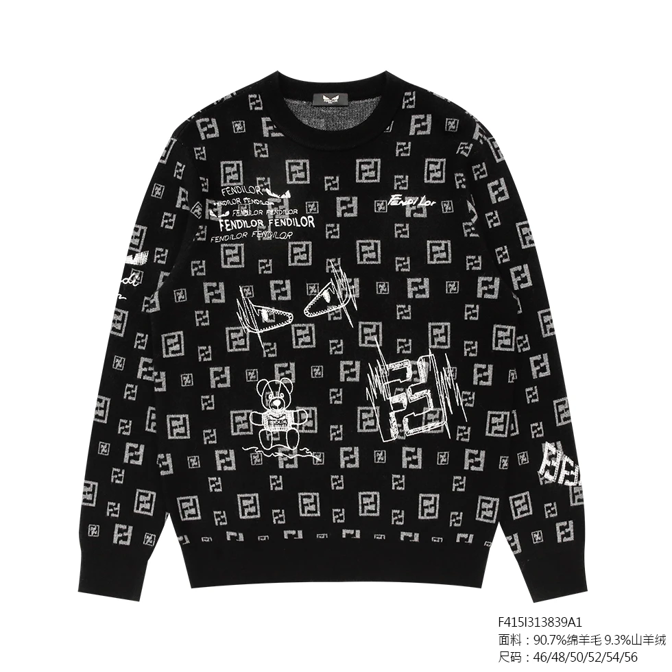 FENDILOR小怪兽25年春秋款男士毛衣 F415I313839A